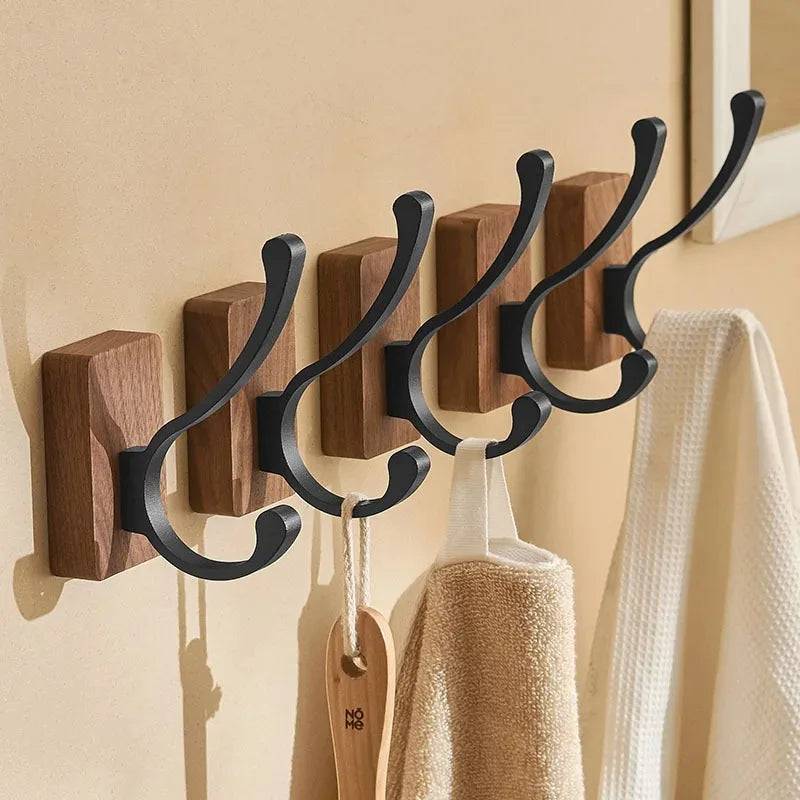 Simply Stow – Minimalist Walnut Wood Hook for Bathroom & Bedroom