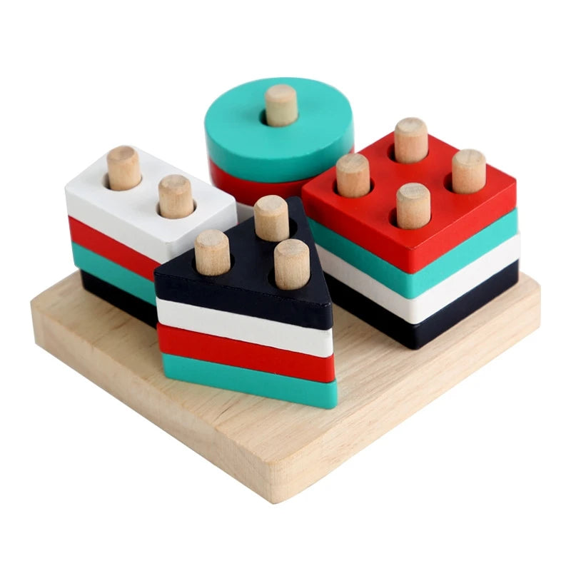 BrightBlocks™ – Colour & Shape Learning Toy (Montessori Style)