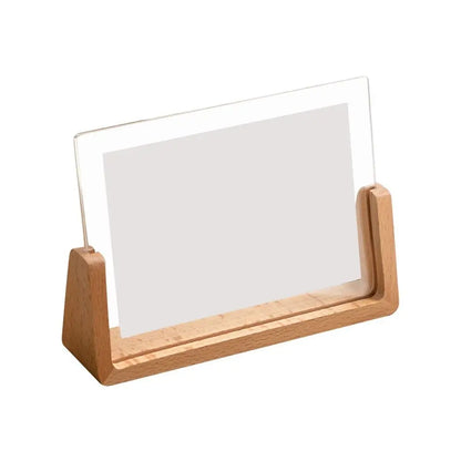 Modern Keepsake – U-Shape Wood & Acrylic Frame for Desk