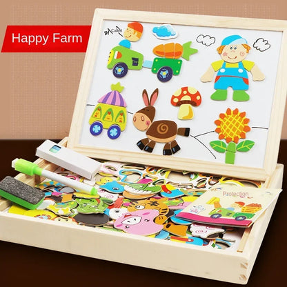MiniMinds™ – Montessori Drawing & Puzzle Set (Ages 3–5)
