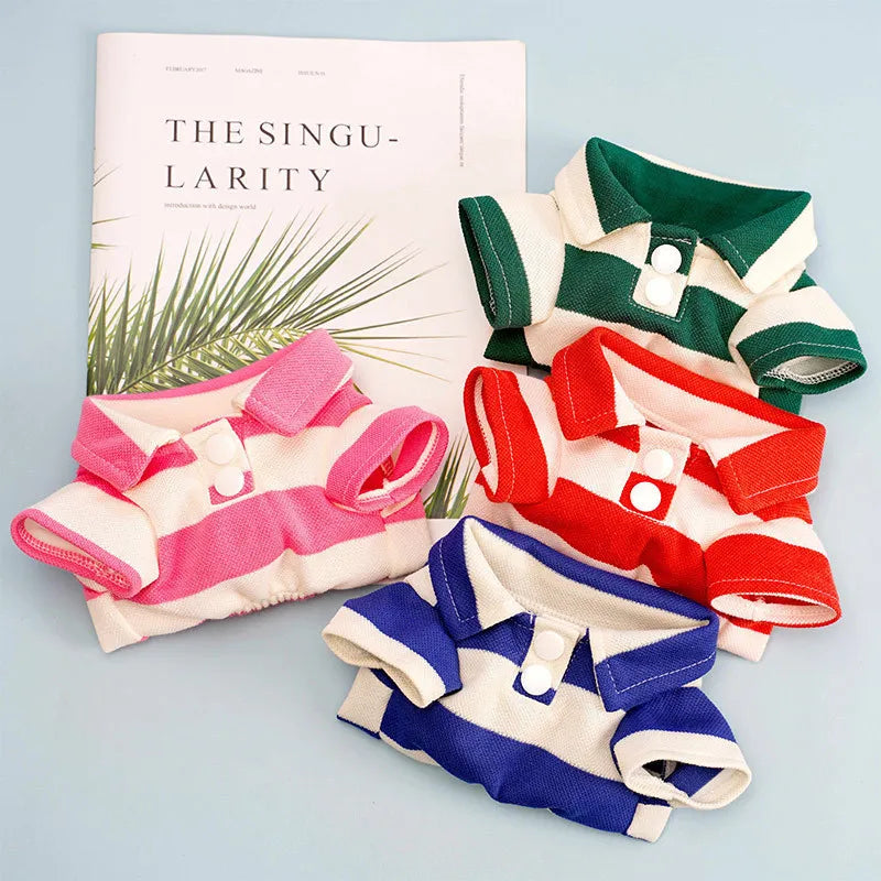 BreezyTail Striped Polo – Lightweight Summer Shirt for Pets