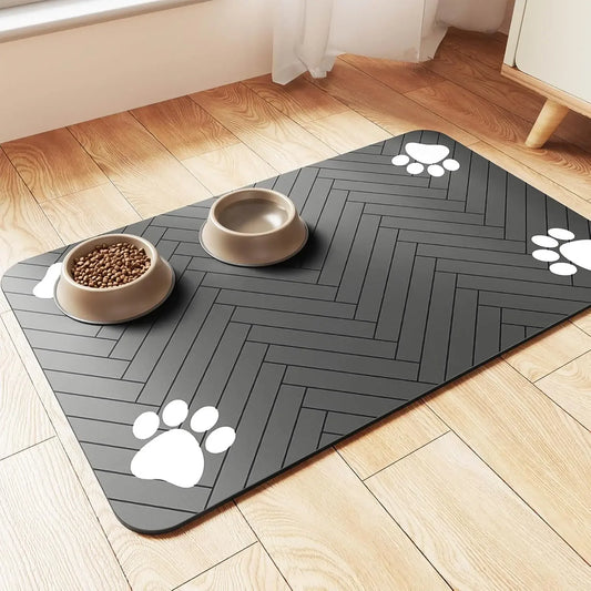 DryPaws Quick‑Dry Mat – Non‑Slip Pet Bowl Tray