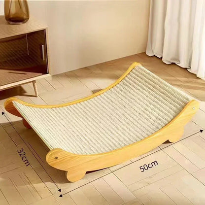 SisalWood Lounge – Multifunctional Cat Sleep & Scratch Pad