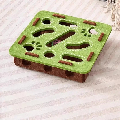 FeltFur PuzzleBox – Labyrinthe interactif pour chats 