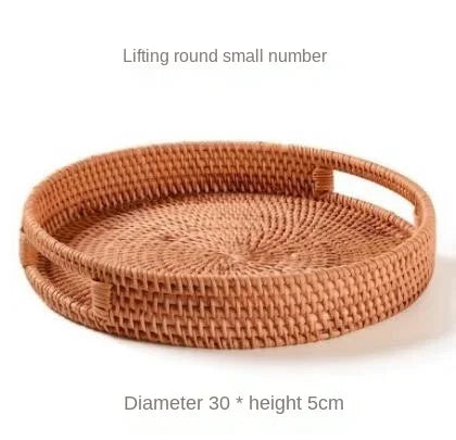 EcoNest Handwoven Rattan Basket – Rectangular Storage for Snacks, Bread & More