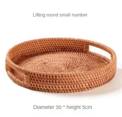 EcoNest Handwoven Rattan Basket – Rectangular Storage for Snacks, Bread & More