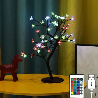 BlossomGlow LED Tree – 40-Light Cherry Blossom Table Lamp (USB Powered)