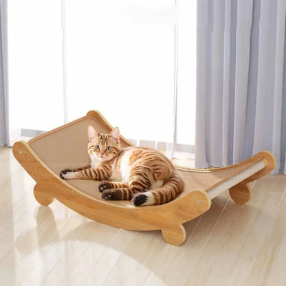 SisalWood Lounge – Multifunctional Cat Sleep & Scratch Pad