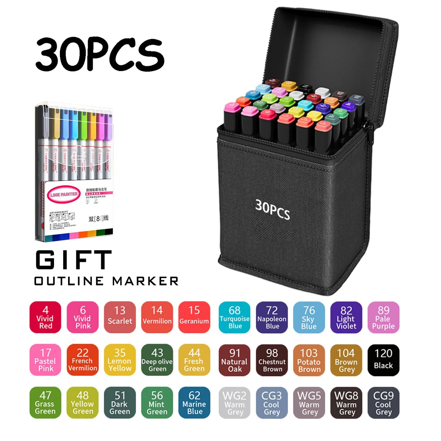 ColourCraze™ Dual-Tip Artist Markers – 24 to 168 Colours
