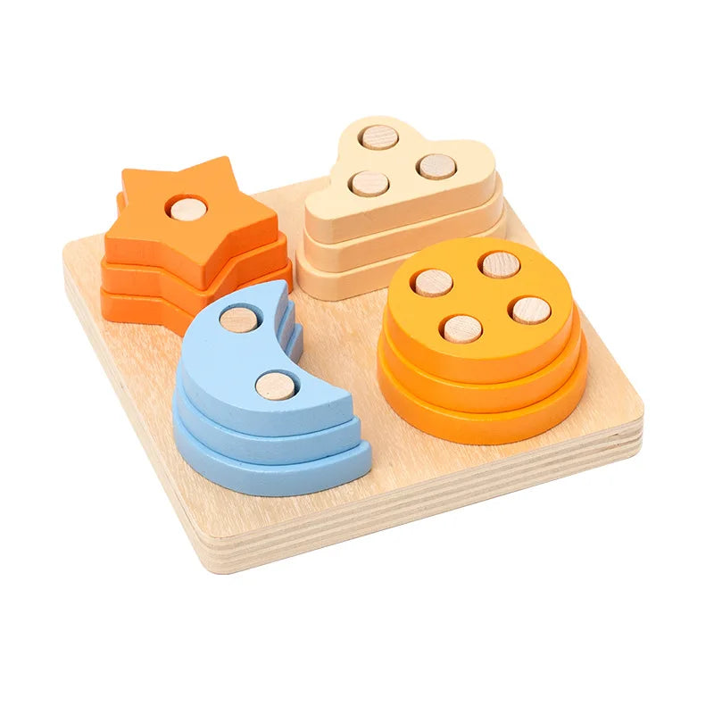 BrightBlocks™ – Colour & Shape Learning Toy (Montessori Style)