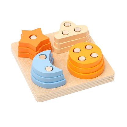 BrightBlocks™ – Colour & Shape Learning Toy (Montessori Style)