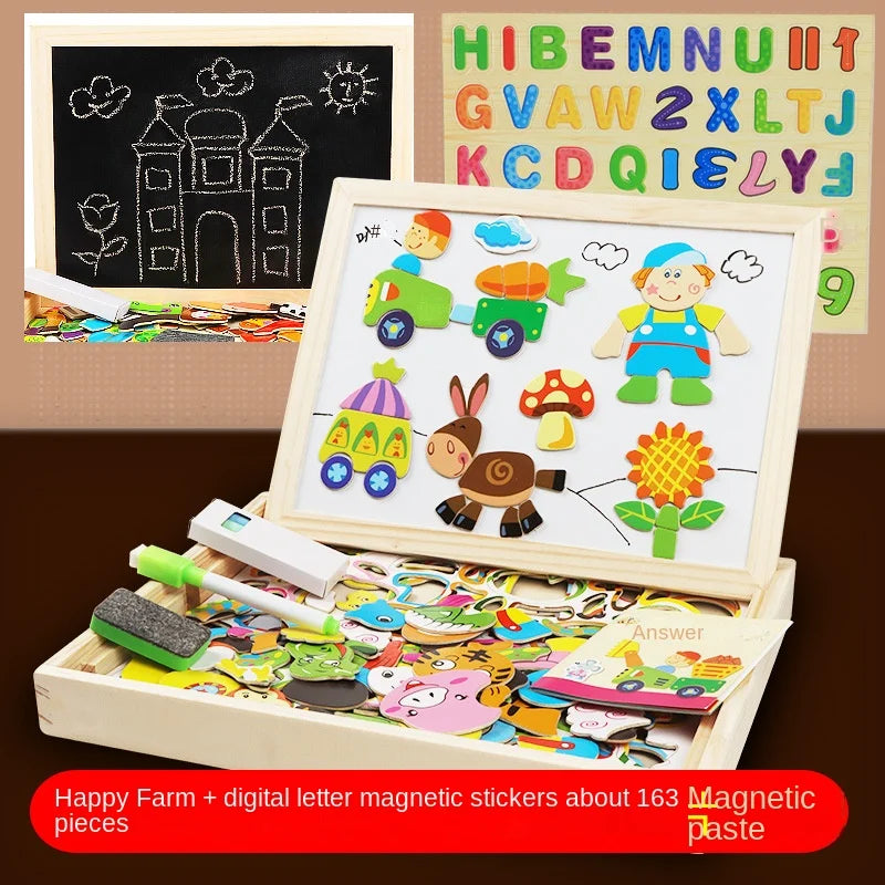 MiniMinds™ – Montessori Drawing & Puzzle Set (Ages 3–5)