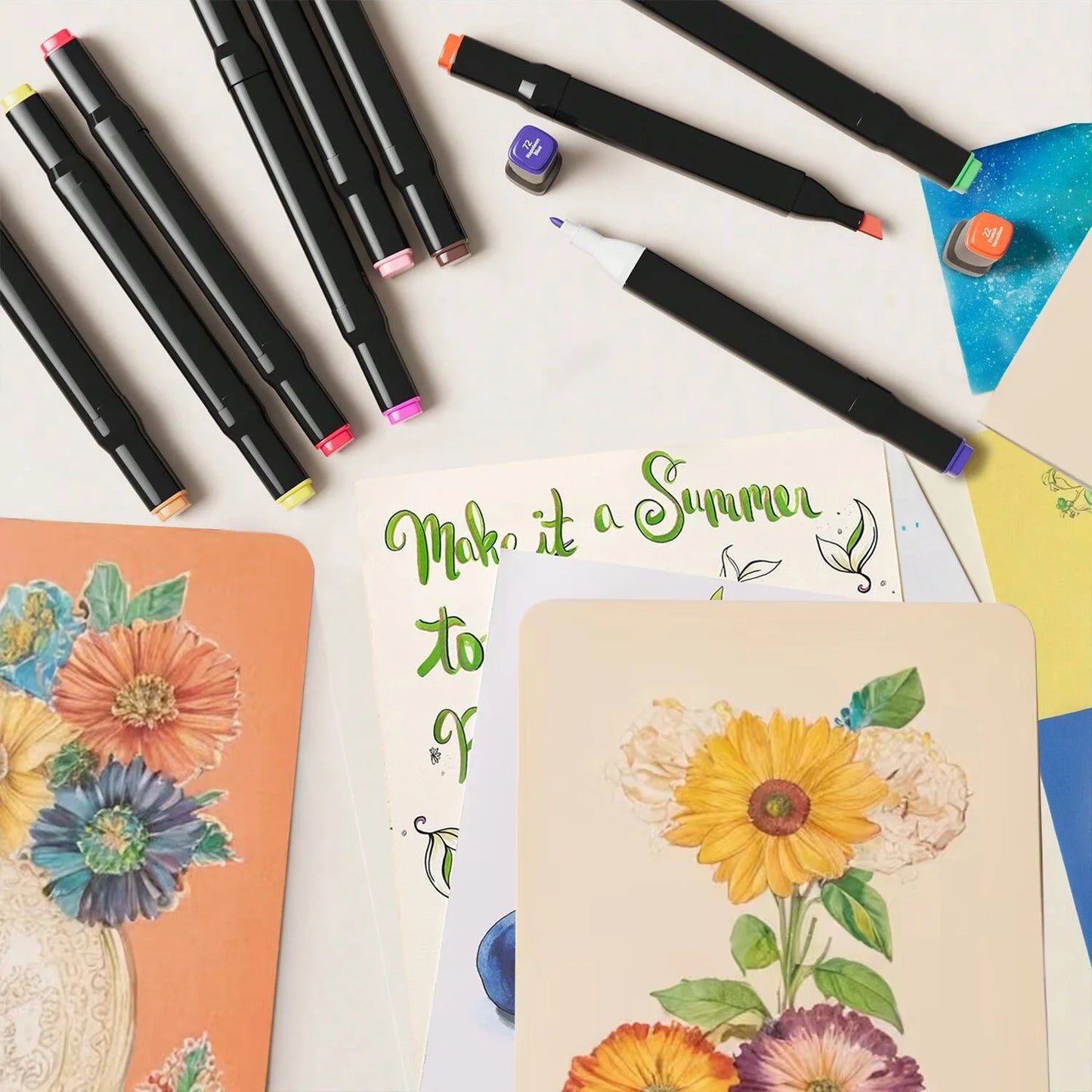 ColourCraze™ Dual-Tip Artist Markers – 24 to 168 Colours