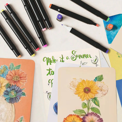 ColourCraze™ Dual-Tip Artist Markers – 24 to 168 Colours