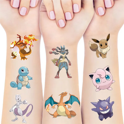 PokeTatts™ – 20pcs Cute Waterproof Temporary Tattoos for Kids