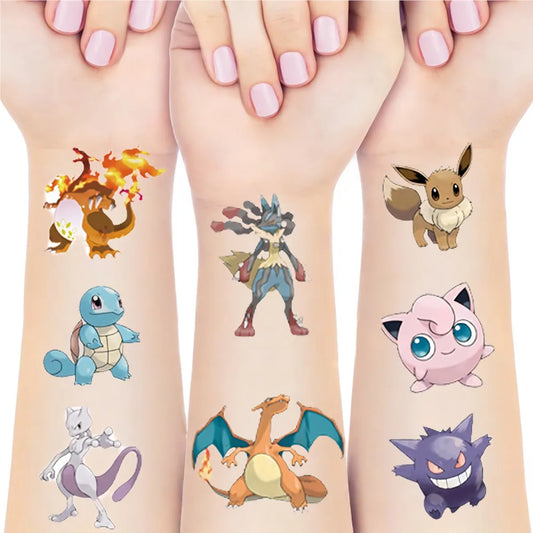 PokeTatts™ – 20pcs Cute Waterproof Temporary Tattoos for Kids