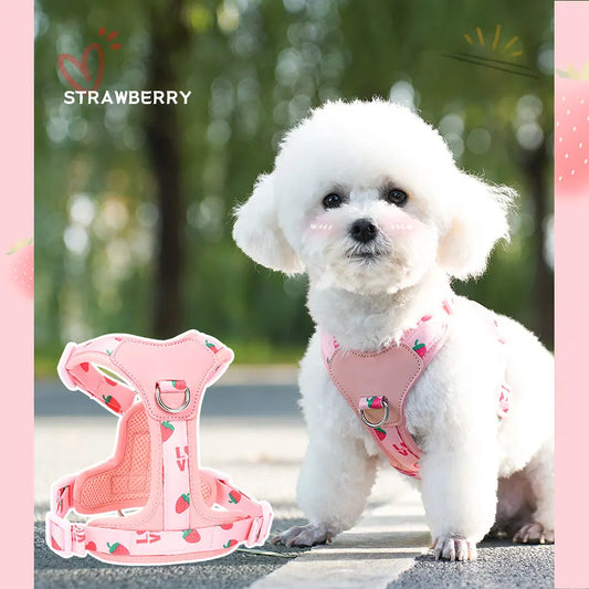 BritBerry Oxford Harness – Tactical Strawberry Print Vest