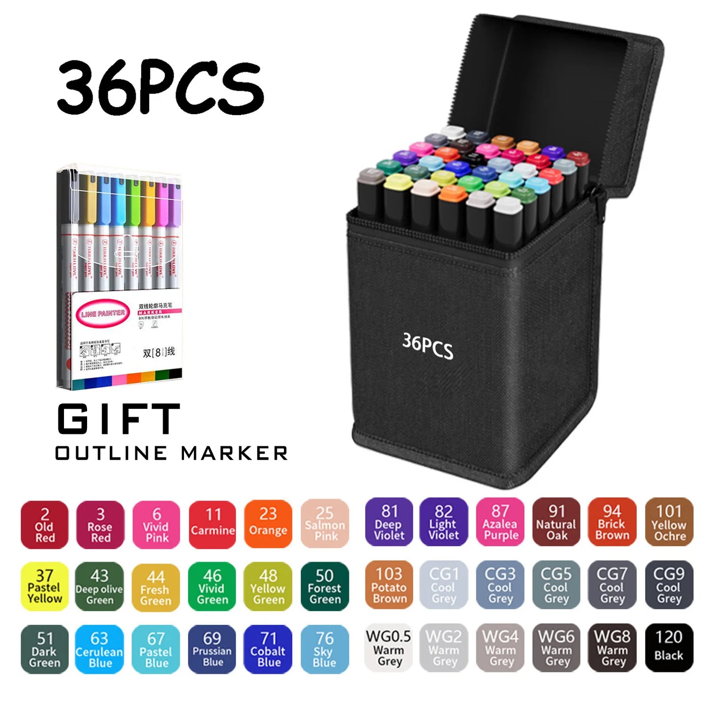 ColourCraze™ Dual-Tip Artist Markers – 24 to 168 Colours