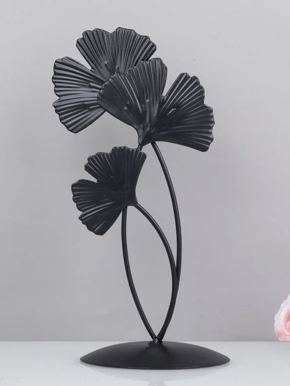 Leaf Luxe – Creative Gold Iron Ginkgo Decoration for Living Room
