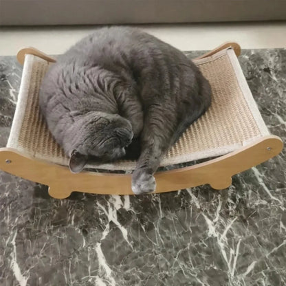 SisalWood Lounge – Multifunctional Cat Sleep & Scratch Pad