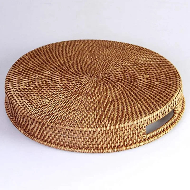 EcoNest Handwoven Rattan Basket – Rectangular Storage for Snacks, Bread & More