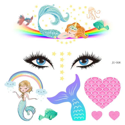 GlowCritters™ – Kids’ Temporary Face Tattoos (Butterfly, Unicorn, Animal)