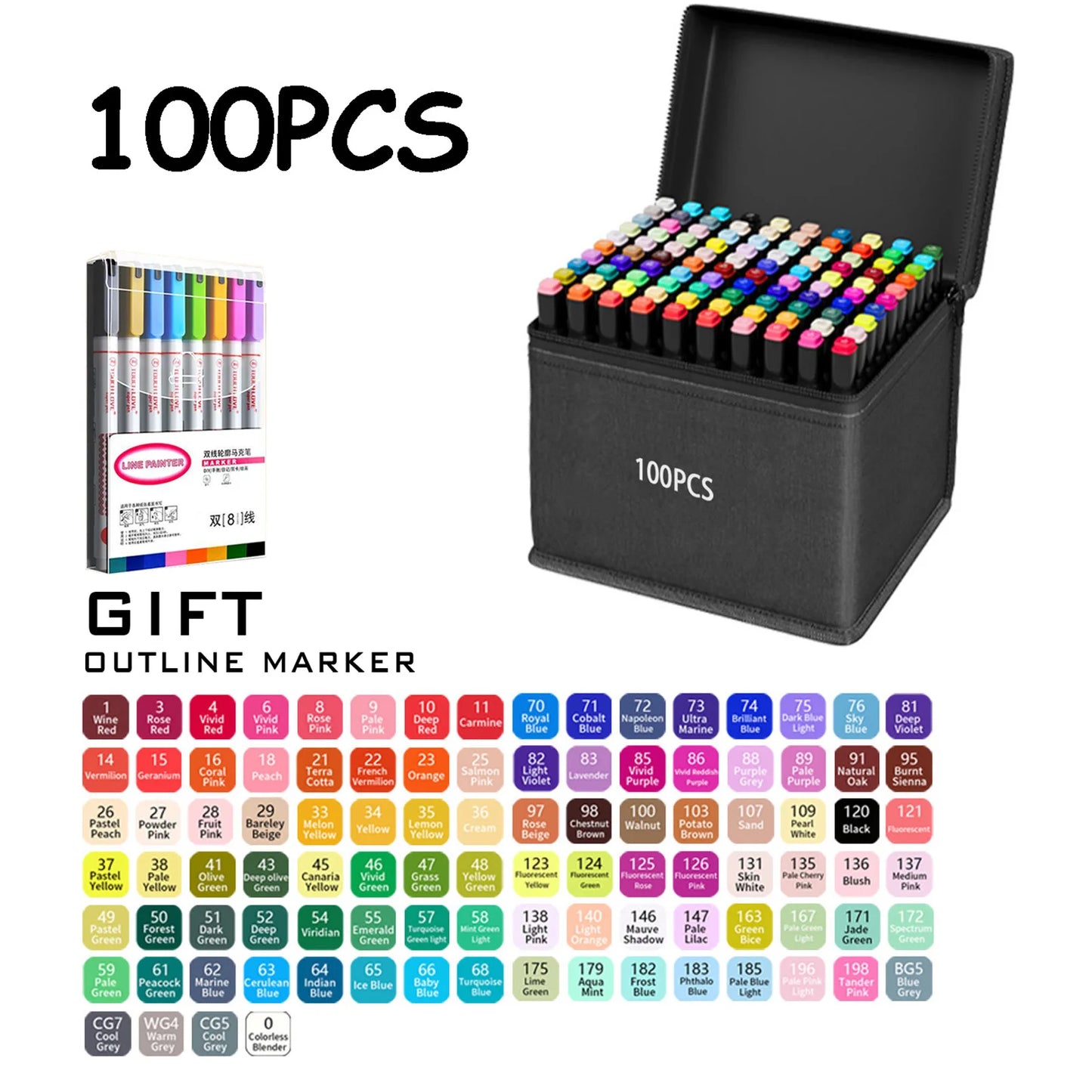 ColourCraze™ Dual-Tip Artist Markers – 24 to 168 Colours