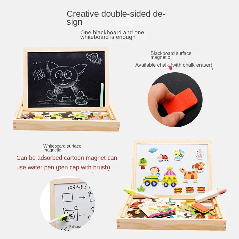 MiniMinds™ – Montessori Drawing & Puzzle Set (Ages 3–5)