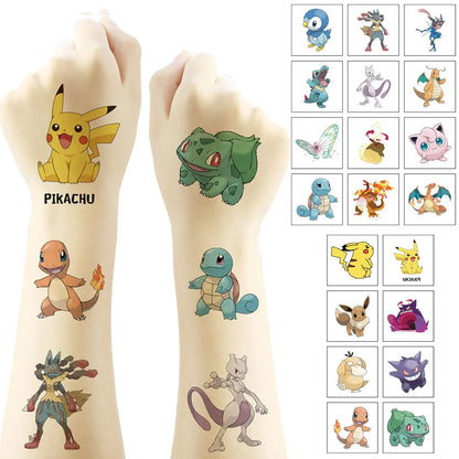 PokeTatts™ – 20pcs Cute Waterproof Temporary Tattoos for Kids